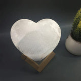 Load image into Gallery viewer, Christmas Gifts Custom Heart Shaped Moon Lamp with Picture Engraved Moon Light 2 Colors