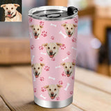 Load image into Gallery viewer, Custom Cat Photo Tumblers Cup Mug Personalized Travel Tumblers with Cat Dog Pictures