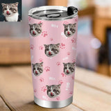 Load image into Gallery viewer, Custom Cat Photo Tumblers Cup Mug Personalized Travel Tumblers with Cat Dog Pictures