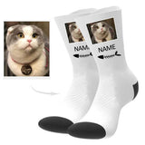 Load image into Gallery viewer, Custom Cat Photo Socks with Name