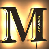 Load image into Gallery viewer, Custom Wooden Lamp with Engraved Name Wall Light Custom Night Light