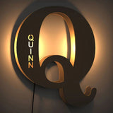 Load image into Gallery viewer, Custom Wooden Lamp with Engraved Name Wall Light Custom Night Light