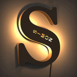 Load image into Gallery viewer, Custom Wooden Lamp with Engraved Name Wall Light Custom Night Light