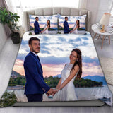 Load image into Gallery viewer, Three-piece custom photo duvet cover