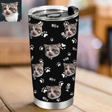 Load image into Gallery viewer, Custom Cat Photo Tumblers Cup Mug Personalized Travel Tumblers with Cat Dog Pictures