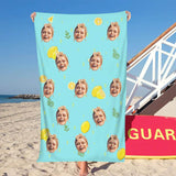 Load image into Gallery viewer, Personalized Beach Towel Custom Face Seamless Towel