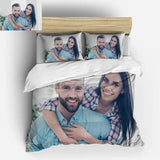 Load image into Gallery viewer, Three-piece custom photo duvet cover