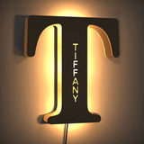 Load image into Gallery viewer, Custom Wooden Lamp with Engraved Name Wall Light Custom Night Light