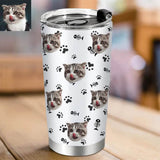 Load image into Gallery viewer, Custom Cat Photo Tumblers Cup Mug Personalized Travel Tumblers with Cat Dog Pictures