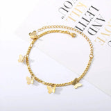 Load image into Gallery viewer, Gold Butterfly Anklet Gold stainless steel Ankle Bracelet Female Jewelry