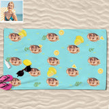 Load image into Gallery viewer, Personalized Beach Towel Custom Face Seamless Towel