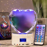 Load image into Gallery viewer, Personalized 3D Photo Crystal Heart With Speaker Light Base