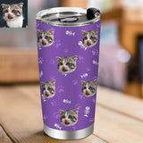 Load image into Gallery viewer, Custom Cat Photo Tumblers Cup Mug Personalized Travel Tumblers with Cat Dog Pictures