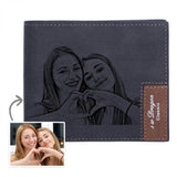 Load image into Gallery viewer, Personalized Photo Wallets Bifold Engraved Wallets