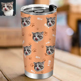 Load image into Gallery viewer, Custom Cat Photo Tumblers Cup Mug Personalized Travel Tumblers with Cat Dog Pictures