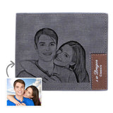 Load image into Gallery viewer, Personalized Photo Wallets Bifold Engraved Wallets