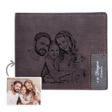 Load image into Gallery viewer, Personalized Photo Wallets Bifold Engraved Wallets