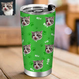 Load image into Gallery viewer, Custom Cat Photo Tumblers Cup Mug Personalized Travel Tumblers with Cat Dog Pictures